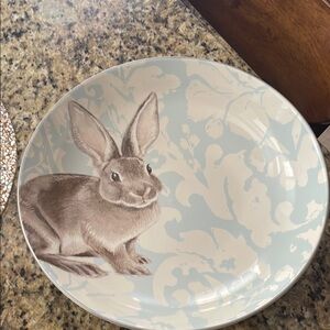 Williams Sonoma Large Ceramic Serving Rabbit Bowl
